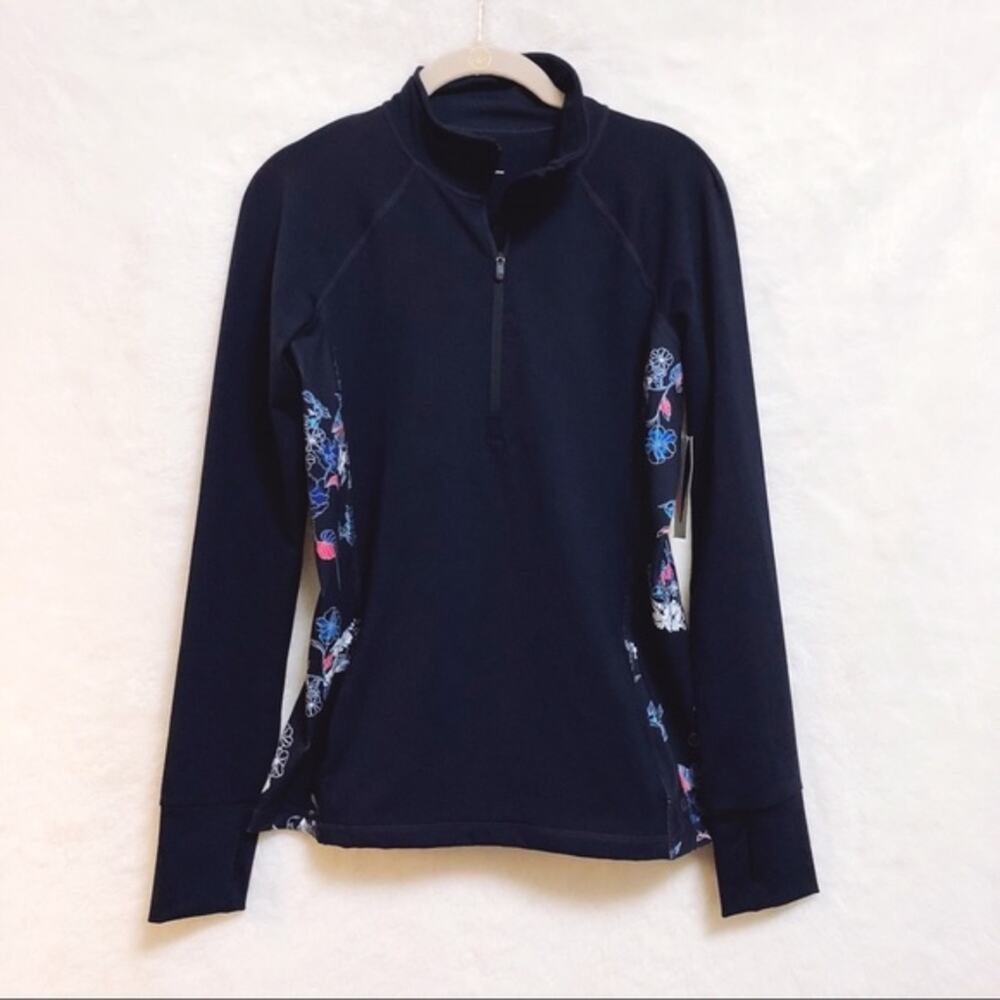 Gap Fit Flower Pattern Colorblock Print Jacket NWT - image 1